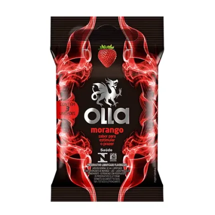 Preservativo Olla Morango c/3