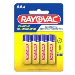 Pilha Rayovac Comum Pequena AA Cartela c/4