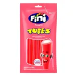 Regaliz Tubes Fini Morango 80g Caixa c/12