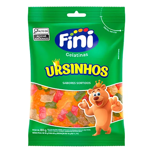 11805-BALA-DE-GELATINA-FINI-URSINHO-CAIXA-12-80G Bala de Gelatina Ursinho 80g Caixa c/12 - Imagem 1