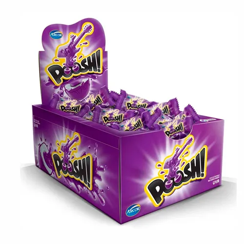 11861-CHICLETE-POOSH-UVA-DISPLAY-COM-40 Chiclete Poosh Uva c/40 - Imagem 1