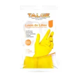 Luva Talge de Latex Amarela Tamanho M c/1 Par