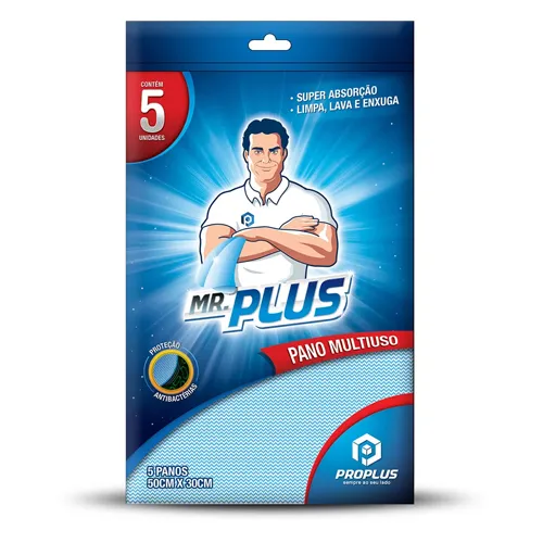 12713-PANO-TALGE-MULTIUSO-MR-PLUS-AZUL-PACOTE-COM-5 Pano Talge Multiuso Mr Plus c/5 - Imagem 1