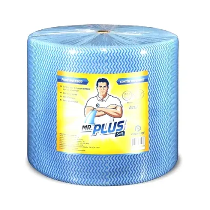 Pano Talge Multiuso Mr Plus Azul Rolo 30x300