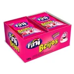 Bala de Gelatina Pocket Beijos de Morango 15g Display c/12