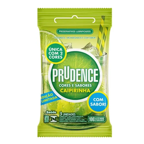 12790-PRESERVATIVO-PRUDENCE-CAIPIRINHA Preservativo Prudence Caipirinha c/3 - Imagem 1