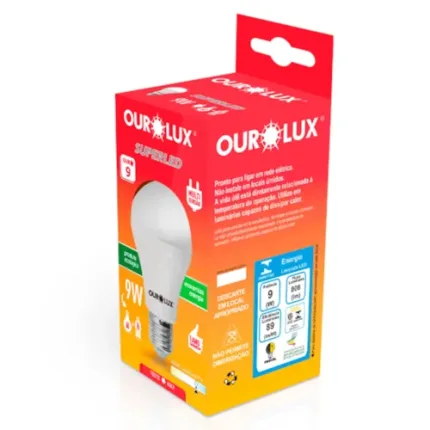 Lâmpada Ourolux Led 9w Bivolt 6500K