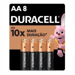 Pilha Duracell Pequena AA Cartela c/8