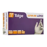 Luva Talge de Latex c/Pó Tamanho M c/100