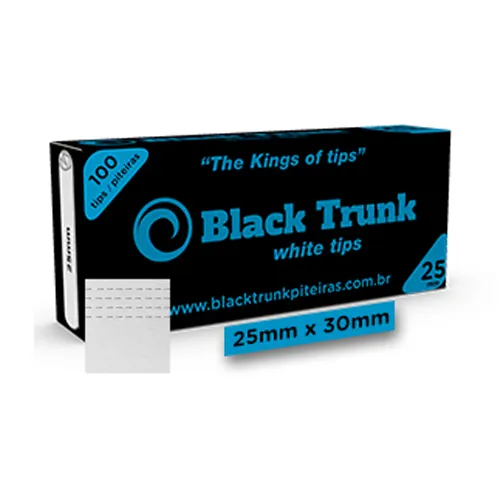 12901-PITEIRA-PAPEL-BLACK-TRUNK-WHITE-25MM-LARGE-COM-100-FOLHAS Piteira de Papel Black Trunk White Large 25mm c/100 - Imagem 1