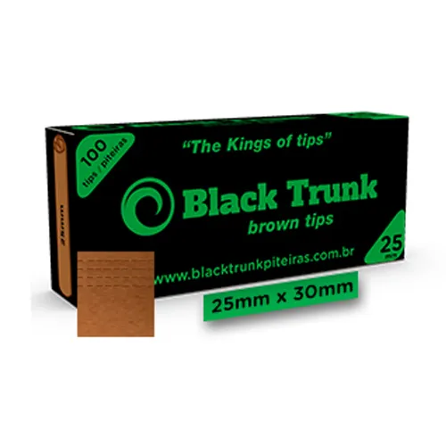 12904-PITEIRA-PAPEL-BLACK-TRUNK-BROWN-25MM-LARGE-COM-100-FOLHAS Piteira de Papel Black Trunk Brown Large 25mm c/100 - Imagem 1