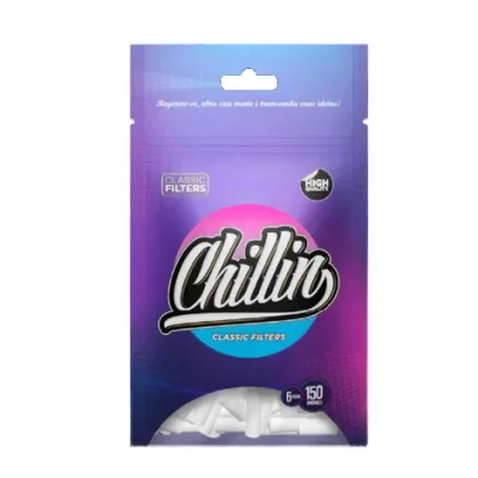 Filtro para Cigarro Chillin Tiup Types 6mm Pacote c/50